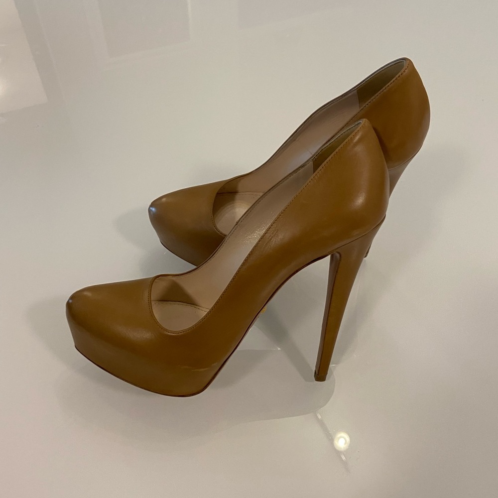 Prada Leather Platform Pumps